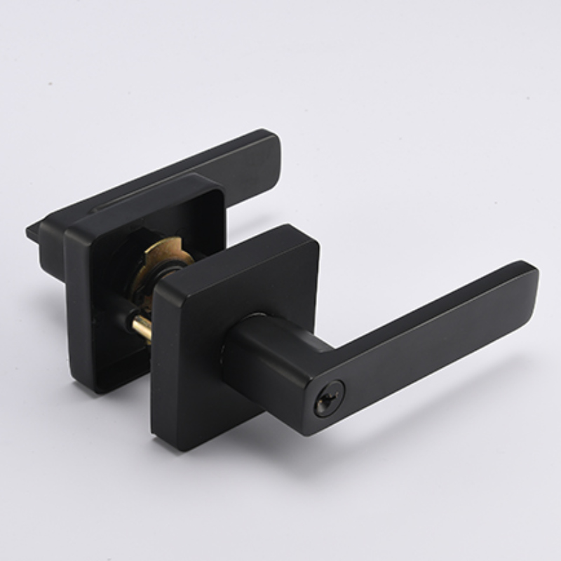 S7801 ZINC ALLOY HØD DØD LOCKURULAR LAND LOCK, MATT SLACK KEYED ENTREM HANDLE