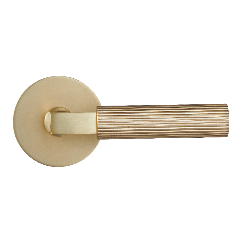 R7132 Moderne rundform Knuret dørhåndtag, Heavy Duty Passage Door Lever Set