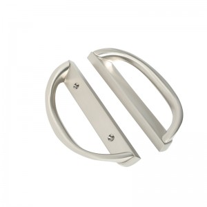 Glidende gårdhave dørhåndtag, d form, ikke-tastet (passer 3-15/16 ”hulafstand)